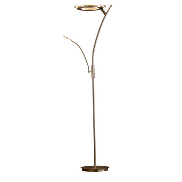 Artiva LED Torchiere Floor Lamp Reading Light 30W 71" Touch Dimmer, Satin Nickel