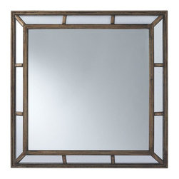 Alexa 39 in. H x 39 in. W Framed Wall Mirror in Antiqued Silver - Wall Mirrors