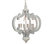 Venice Distressed Wood Chandelier, White