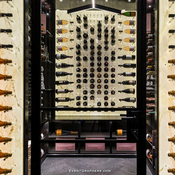 Glass Enclosed Elegant Wine Cellar By Papro Consulting