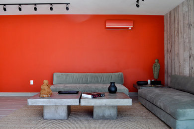 Living room - contemporary living room idea in Miami