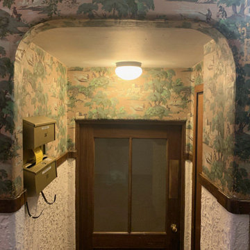Hallway wallpaper installation in Altadena