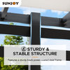 Sunjoy 10'x12' Modern Steel Pergola With White Adjustable Shade