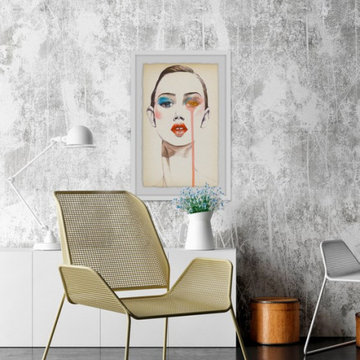 "Model Portrait II" Framed Painting Print