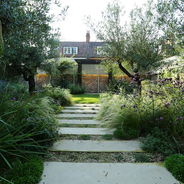 Mediterranean Garden landscaping in Chiswick