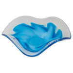 NOVICA - Cerulean Flow Art Glass Centerpiece - Featuring a handcrafted design, this Brazilian centerpiece is made from blown glass by the Molinari Family, who carry on the teachings of Aldo Bonora. With a wave-like shape and blue pigmentation, this art glass accent makes a bright and striking addition to any room.