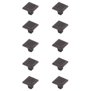 KB2012-ORB-10PK Wilow 1" Square Knob Multipack, Set of 10, Oil-Rubbed Bronze