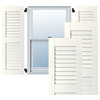 18" x 60" Exterior Pine Louvered Shutters, Primed