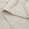 Vintage Classical French Country Boho Chic Ivory Tan Cream Ruffles Bedspread Set
