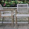 6-Piece Ivory Composite and Eucalyptus Wash Dining Set With Bench