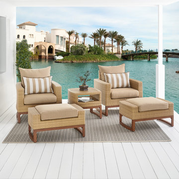 Milea™ 5pc Club Chair & Ottoman Set - Maxim Beige
