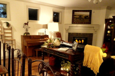 Family room - large transitional family room idea in Dallas
