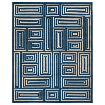 Safavieh Amherst Collection AMT430 Rug, Navy/Ivory, 4'x6'