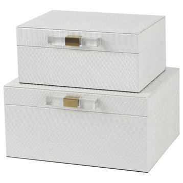 Helga Decorative Box, White