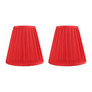 Pleated Red Faux Silk