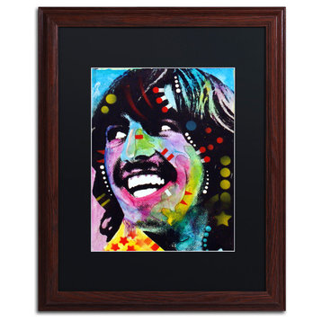 Dean Russo 'George Harrison' Art, Wood Frame, Black Matte, 20"x16"