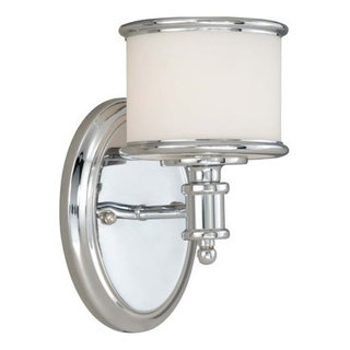 Carlisle Vanity Wall Sconce, Brushed Brass with Opal Glass