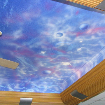 Airbrushed Ceiling Sky and Clouds