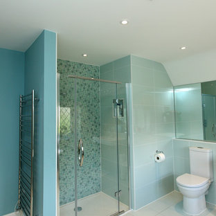 Foton och badrumsinspiration för badrum i London, med mosaik