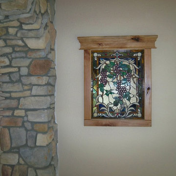 Rustic Knotty Alder Interior woodwork, Stair casing