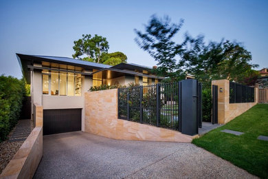 Large modern split-level exterior in Adelaide.