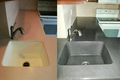 Corian Countertop Before and After