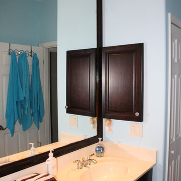 Faux wood doors and cabinets
