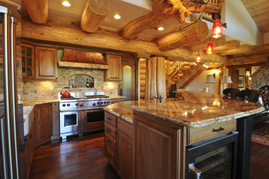 Kitchen - rustic kitchen idea in Denver