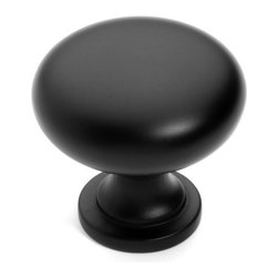 Dynasty Hardware - Classic Cabinet Knob, Flat Black - Cabinet And Drawer Knobs
