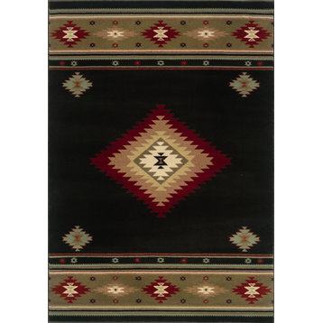 Oriental Weavers Hudson 87G 1'10"x7'6" Black Rug