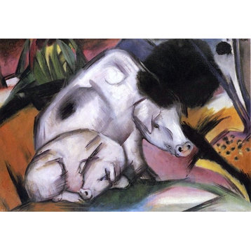 Franz Marc Pigs, 18"x27" Wall Decal