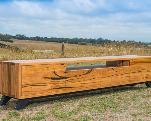 Tv Units Cabinets And Stands Zeally Bay Tv Stand With Messmate Timber And Black Legs Entertainment Centers Stands