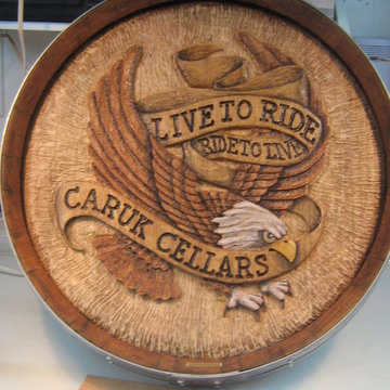 Wine Barrel Carvings - Artistic Expression Within a Wine Cellar
