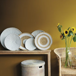 Nomad Tribe - MAKENGE BASKETS IN WHITE STRIPE - Decorative Accents
