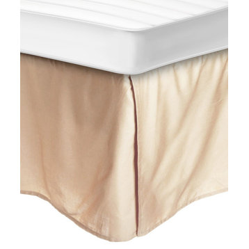 300 Thread Count Egyptian Cotton Bed Skirt, Beige, Twin