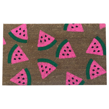 Hand Painted "Watermelon" Doormat, Pretty in Pink
