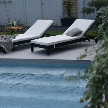 Jardin et piscine dans les Landes