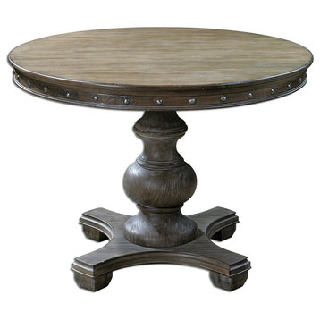 Solid Pine 42" Distressed Round Table