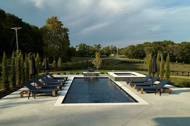 Inspiration for a modern pool remodel in Nashville