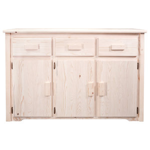 Coastal Beach Reclaimed Wood White Sideboard Buffet ...