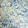 Halcyon Floral Pillow Blue Green 18"x18"