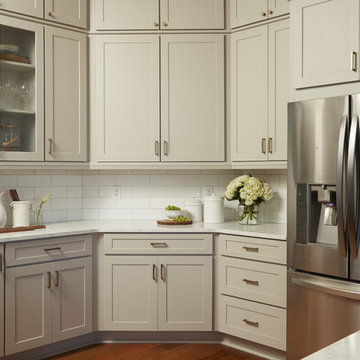 Unique and Inviting Transitional Gray Kitchen