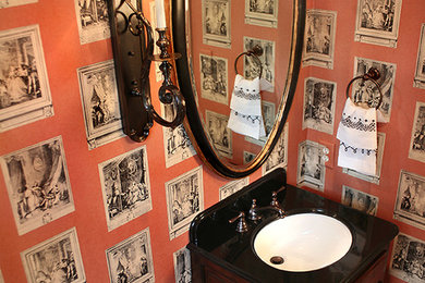 Elegant powder room photo in Philadelphia