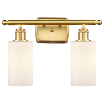 Clymer 2 Light Bathroom Vanity Light in Satin Gold