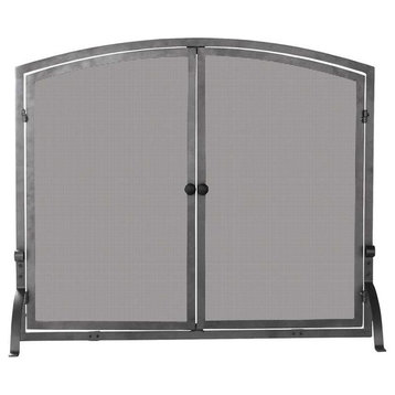 Uniflame Single Panel Olde World Iron Screen with Doors, Medium