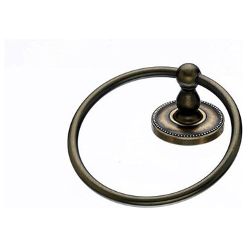 Bath Ring - German Bronze - Beaded Back Plate, TKED5GBZA