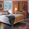 Copeland Sarah 45In Sleigh Bed With High Footboard, Cherry/Maple, Cal King