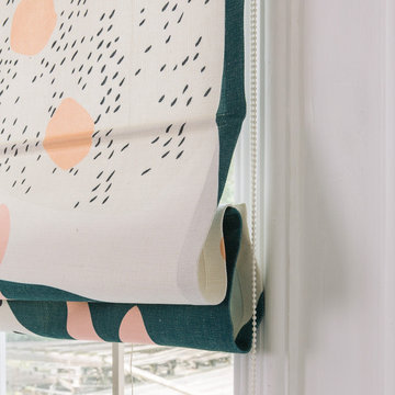 Leaf Street Quick Fix Washable Flat Fold Roman Shades, Window Blinds