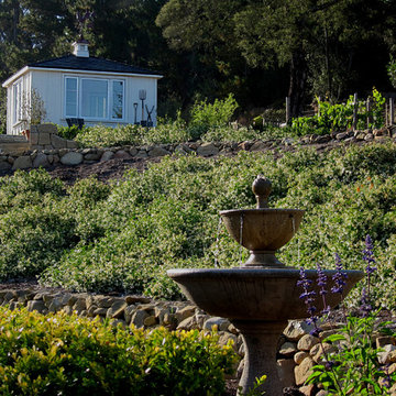 A quaint Americana style Garden Shed in a Vineyard by Jeff Doubet