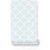Fish Scale Powder Blue Removable Wallpaper - Peel & Stick, Repositionable Fabric